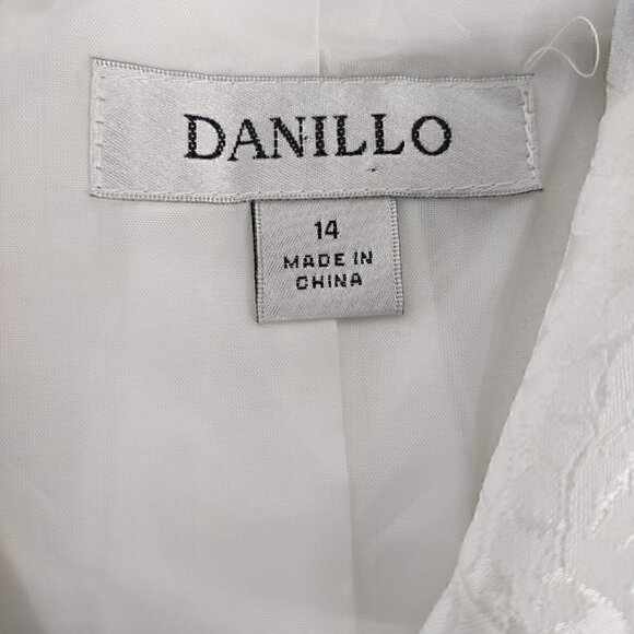 Danillo Mother Of Pearl/White Business Jacket Size 14 - Picture 8 of 10